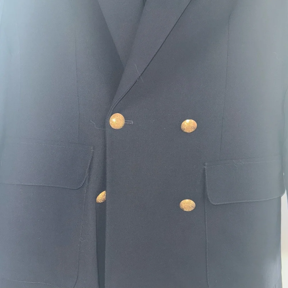 Lauren by Ralph Lauren Women’s Midnight Blue Jacket with Gold Accents size 6 - Picture 4 of 7